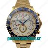 Perfect Replica Rolex Yacht-Master II 116688 JF Yellow Gold White Dial Swiss 7750