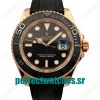 Perfect Replica Rolex Yacht-Master 40 116655 AR Rose Gold Black Dial Swiss 3135