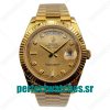 Perfect Replica Rolex Day-Date II 218238 41MM KW Yellow Gold Champagne Dial Swiss 3255